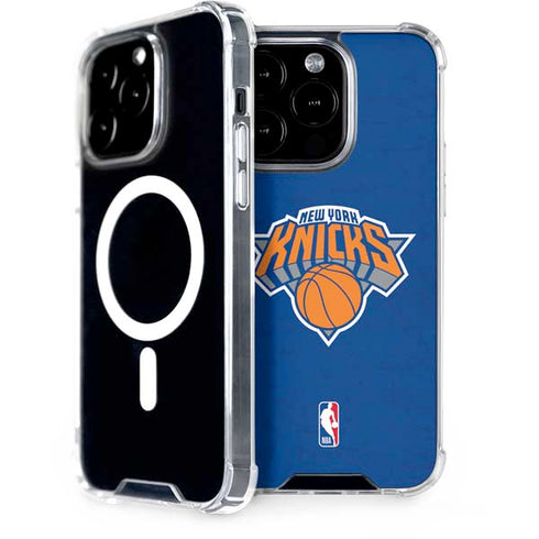 NBA New York Knicks Distressed iPhone 15 Pro MagSafe Case
